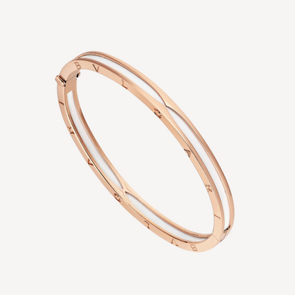 [Vicky]ZERO 1 PINK GOLD WITH WHITE CERAMIC BRACELET