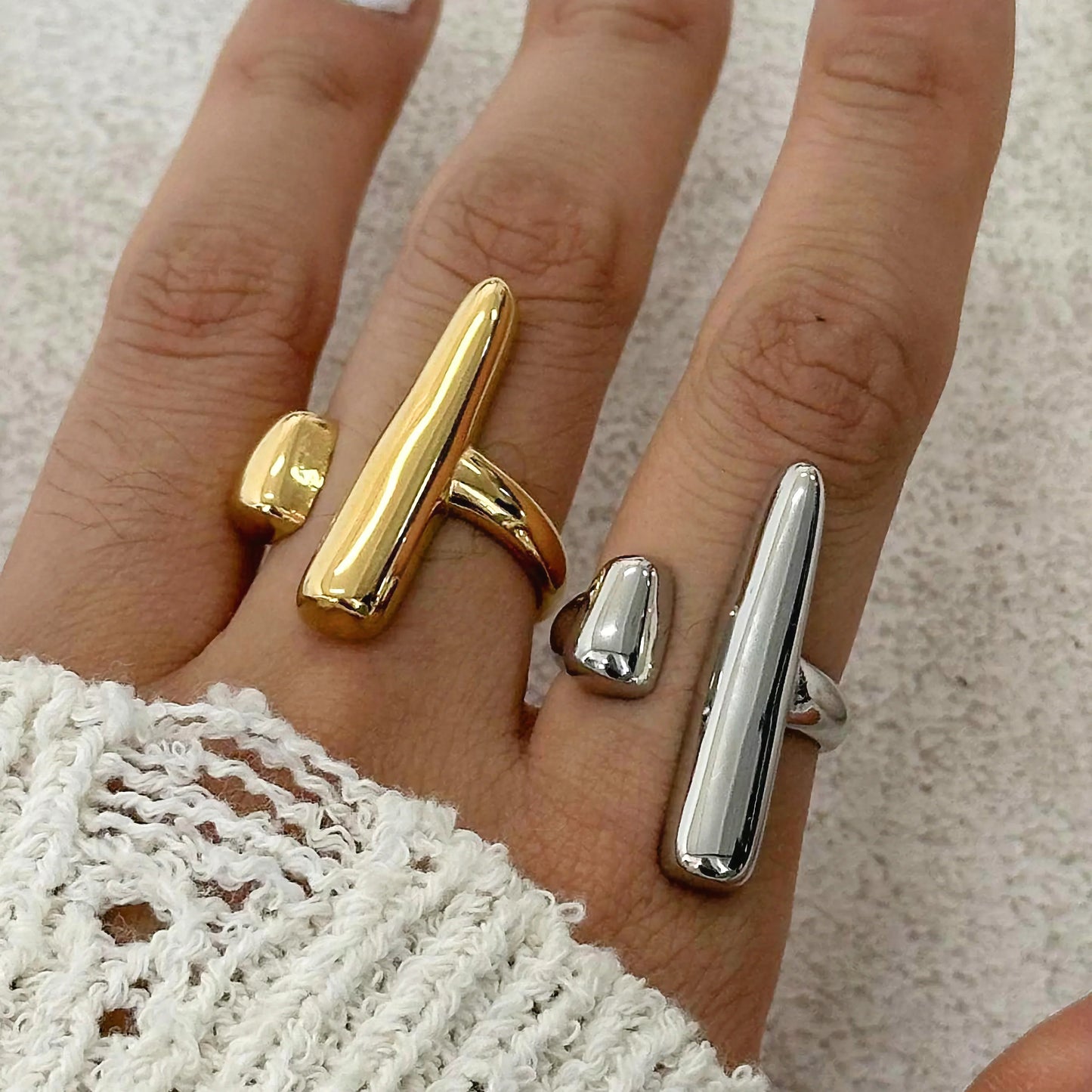 [Royal Vicky]Seraphina Contemporary Gold Ring