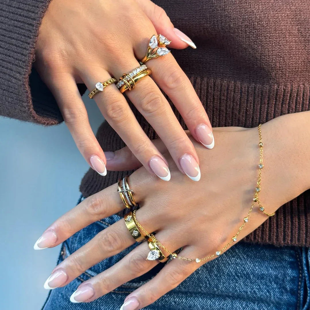 [Royal Vicky]Chastity Diamond Ring Stack