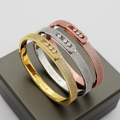[Vicky]Move Noa Full Pavé Diamond Bangle Bracelet