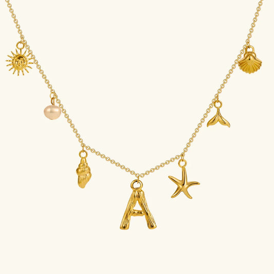 [Royal Vicky]Avaria Ocean Initial Necklace
