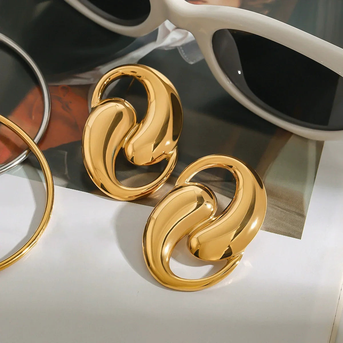 [Royal Vicky]Dansley Water Drop Gold Earrings