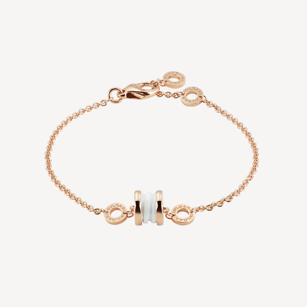 [Vicky]ZERO 1 SOFT PINK GOLD AND WHITE CERAMIC BRACELET
