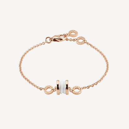 [Vicky]ZERO 1 SOFT PINK GOLD AND WHITE CERAMIC BRACELET