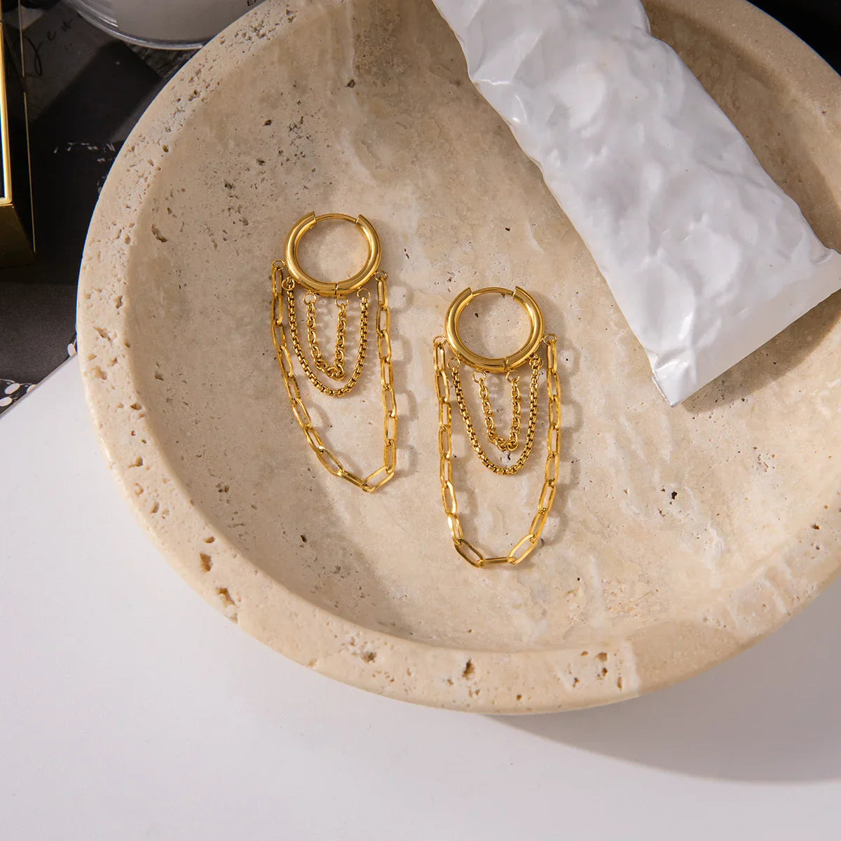 [Royal Vicky]Alaina Link Chain Hoops