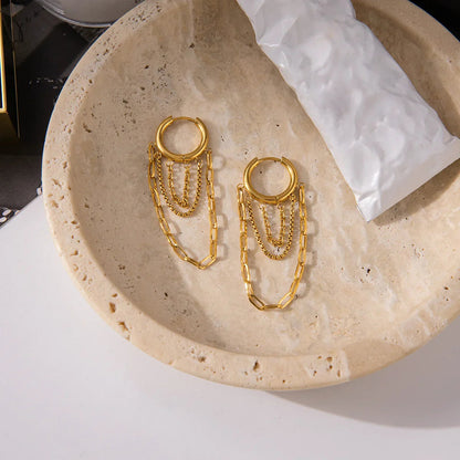 [Royal Vicky]Alaina Link Chain Hoops