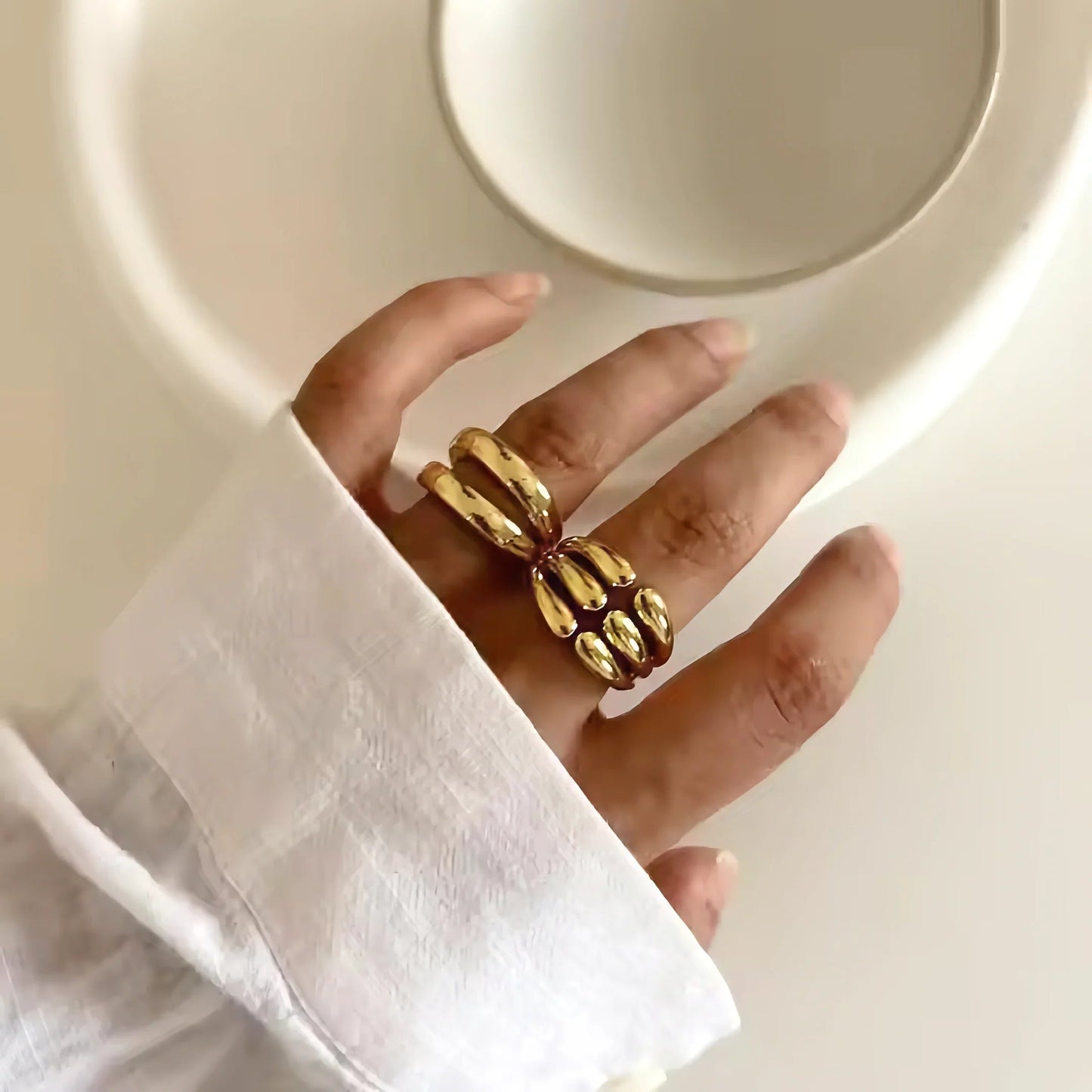 [Royal Vicky]Cassiel Layered Gold Ring
