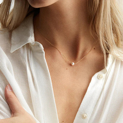[Royal Vicky]Isla Gold Pearl Necklace