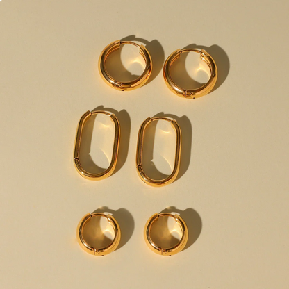 [Royal Vicky]Clarabelle Staple Gold Hoops Bundle