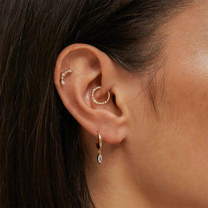 [Royal Vicky]Lacey Diamond Hoops
