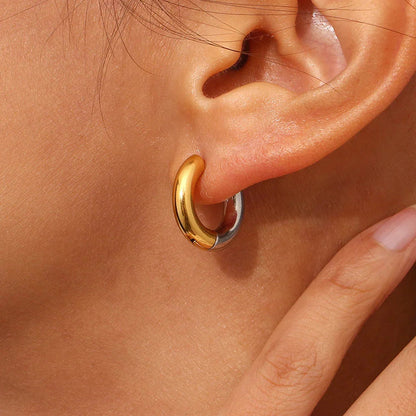 [Royal Vicky]Ingrid Two Tone Hoop Earring