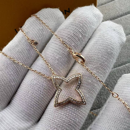 [Vicky]FOUR-LEAF CLOVER OPENWORK NECKLACE