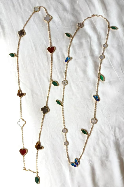 [Vicky Jewelry ]LUCKY SPRING GOLD  MOTIFS  NECKLACE