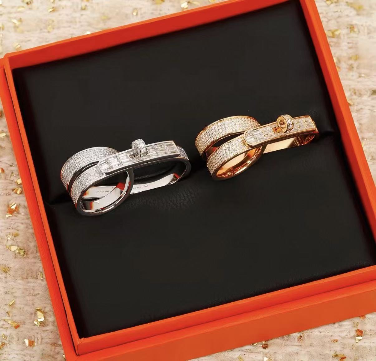 [Vicky]NEW STYLE FULL CIRCLE DOUBLE DIAMOND RING