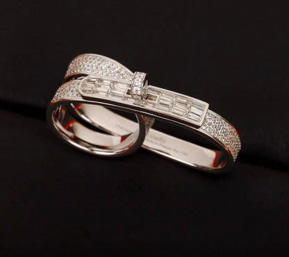 [Vicky]NEW STYLE FULL CIRCLE DOUBLE DIAMOND RING