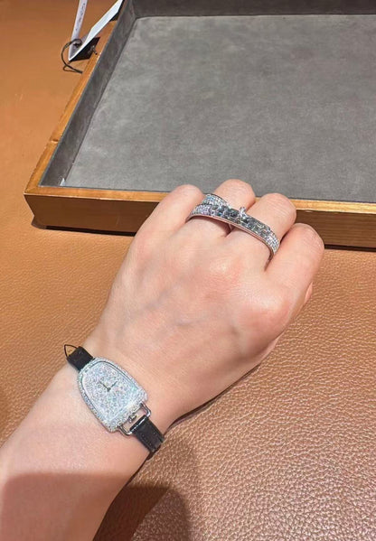 [Vicky]NEW STYLE FULL CIRCLE DOUBLE DIAMOND RING
