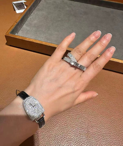 [Vicky]NEW STYLE FULL CIRCLE DOUBLE DIAMOND RING