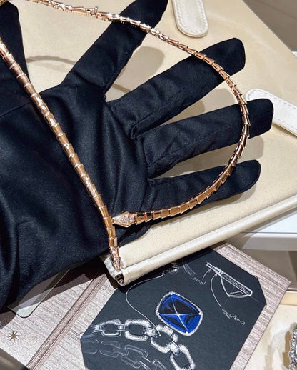 [Vicky]SERPENTI VIPER SERIES ROSE GOLD SNAKE NECKLACE