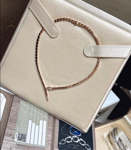 [Vicky]SERPENTI VIPER SERIES ROSE GOLD SNAKE NECKLACE