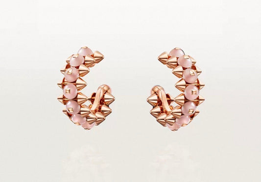 [Vicky]CLASH COLLECTION AGATE CHALCEDONY STUD EARRINGS