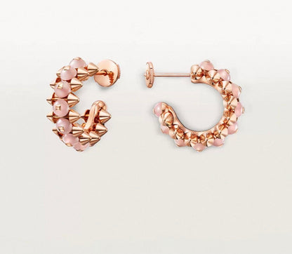 [Vicky]CLASH COLLECTION AGATE CHALCEDONY STUD EARRINGS