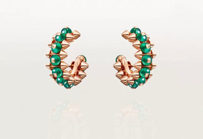 [Vicky]CLASH COLLECTION AGATE CHALCEDONY STUD EARRINGS
