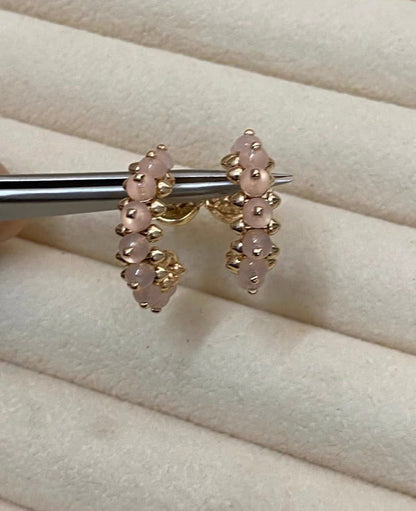 [Vicky]CLASH COLLECTION AGATE CHALCEDONY STUD EARRINGS