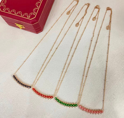 [Vicky]CLASH COLLECTION AGATE CHALCEDONY STUD NECKLACE