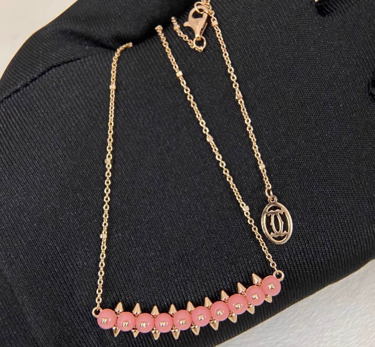 [Vicky]CLASH COLLECTION AGATE CHALCEDONY STUD NECKLACE