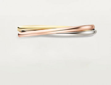 [Super-r13]TRINITY COLLECTION CLASSIC THREE-COLOUR GOLD TRIPLE BAND BANGLE