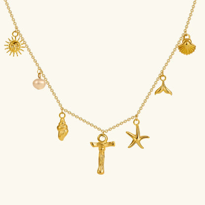 [Royal Vicky]Avaria Ocean Initial Necklace
