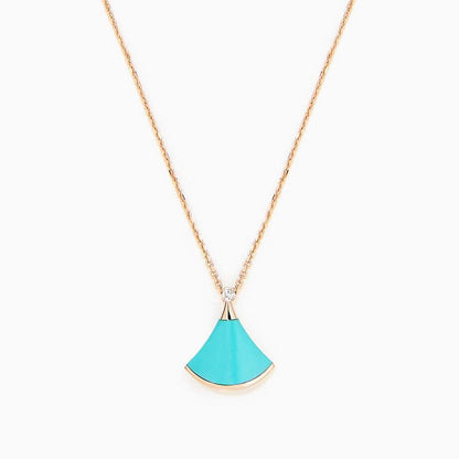 [Vicky]DREAM NECKLACE TURQUOISE PINK GOLD