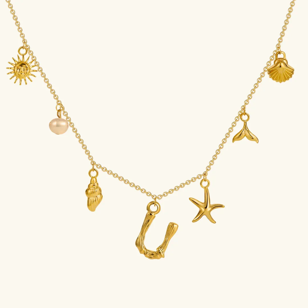 [Royal Vicky]Avaria Ocean Initial Necklace