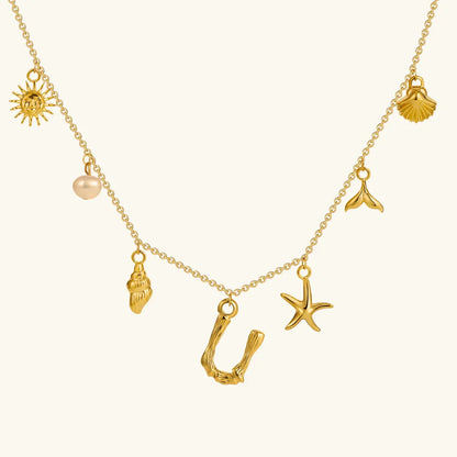 [Royal Vicky]Avaria Ocean Initial Necklace