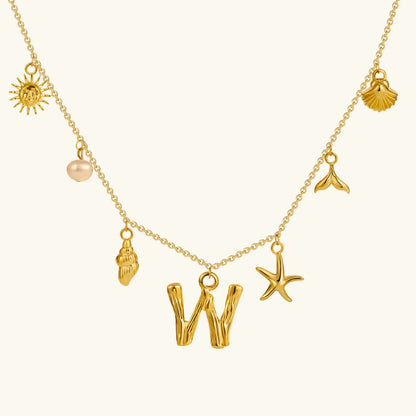 [Royal Vicky]Avaria Ocean Initial Necklace