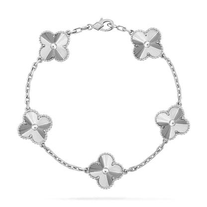[Vicky]CLOVER SILVER 5 MOTIFS BRACELET