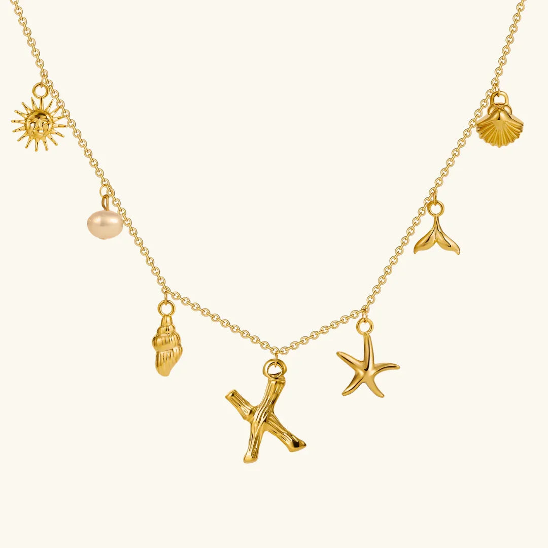 [Royal Vicky]Avaria Ocean Initial Necklace