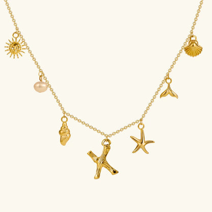 [Royal Vicky]Avaria Ocean Initial Necklace