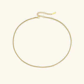 [Royal&Vicky]Danica Box Chain Gold Necklace