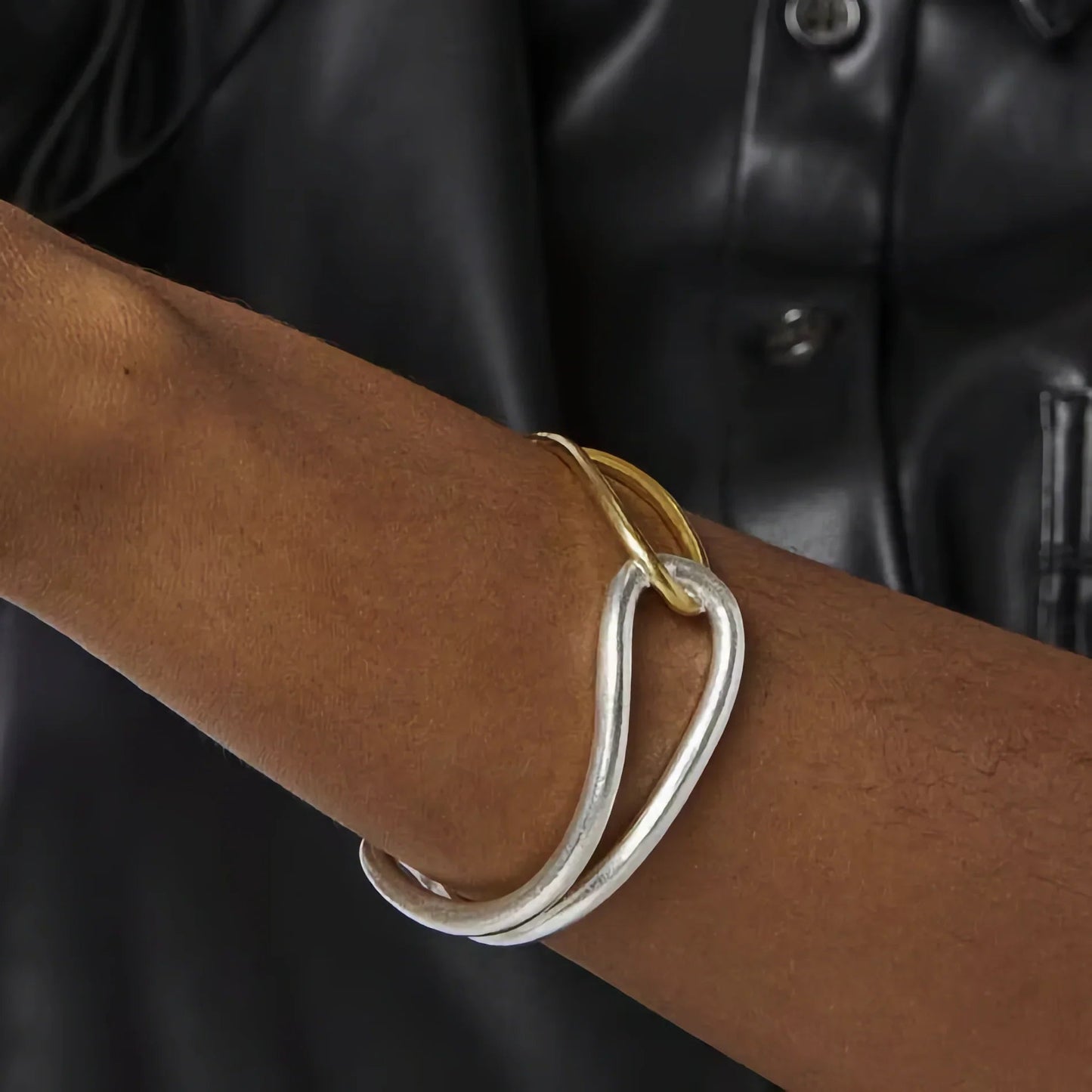 [Royal Vicky]Noria Two Tone Gold Bangle