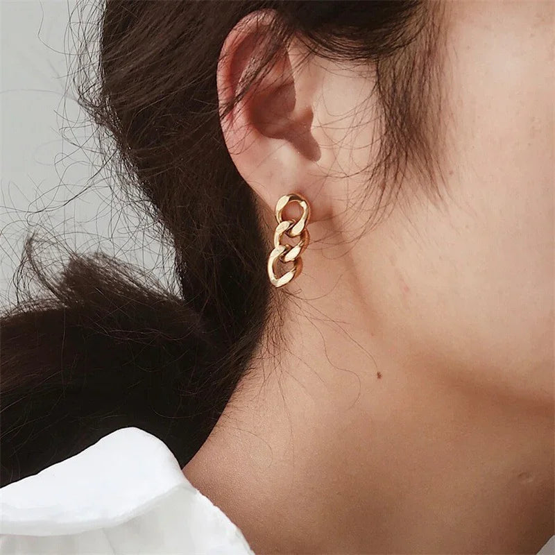 [Royal Vicky]Giselle Gold Chain Earring