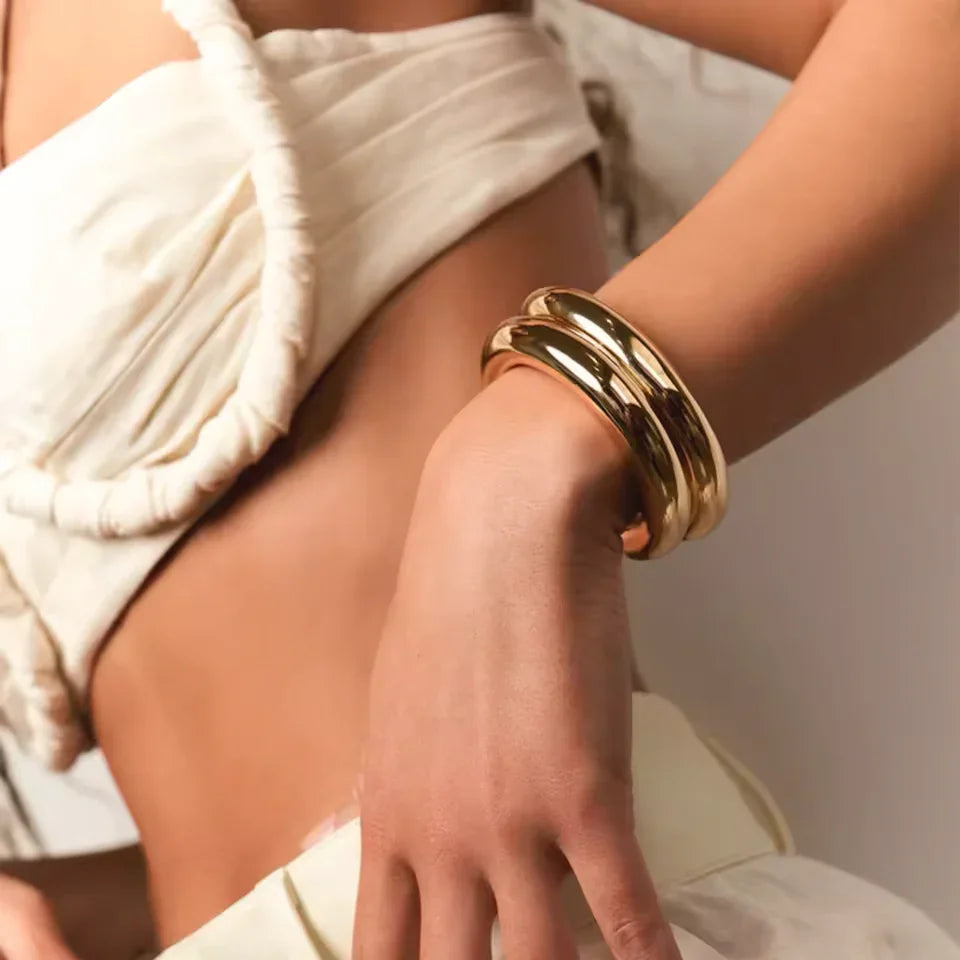 [Royal Vicky]Lina Smooth Gold Bangle