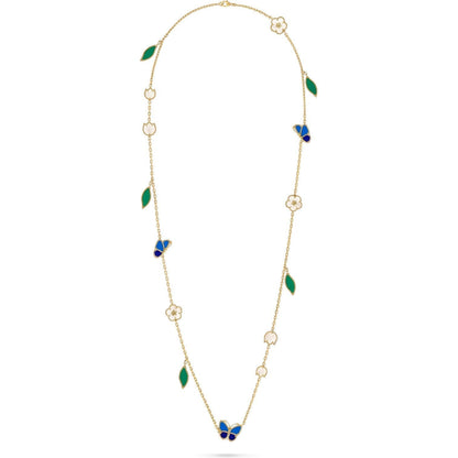 [Vicky]LUCKY SPRING BUTTERFLY 15 FLOWER NECKLACE