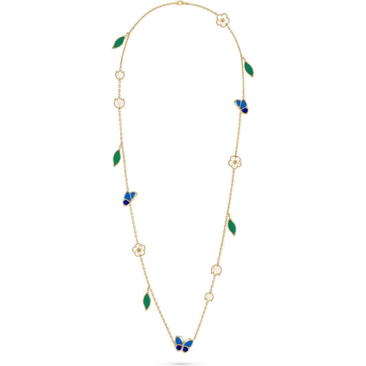 [Vicky]LUCKY SPRING BUTTERFLY 15 FLOWER NECKLACE