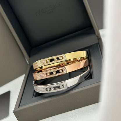 [Vicky]Move Noa Rose Gold Pavé Diamond Bangle Bracelet