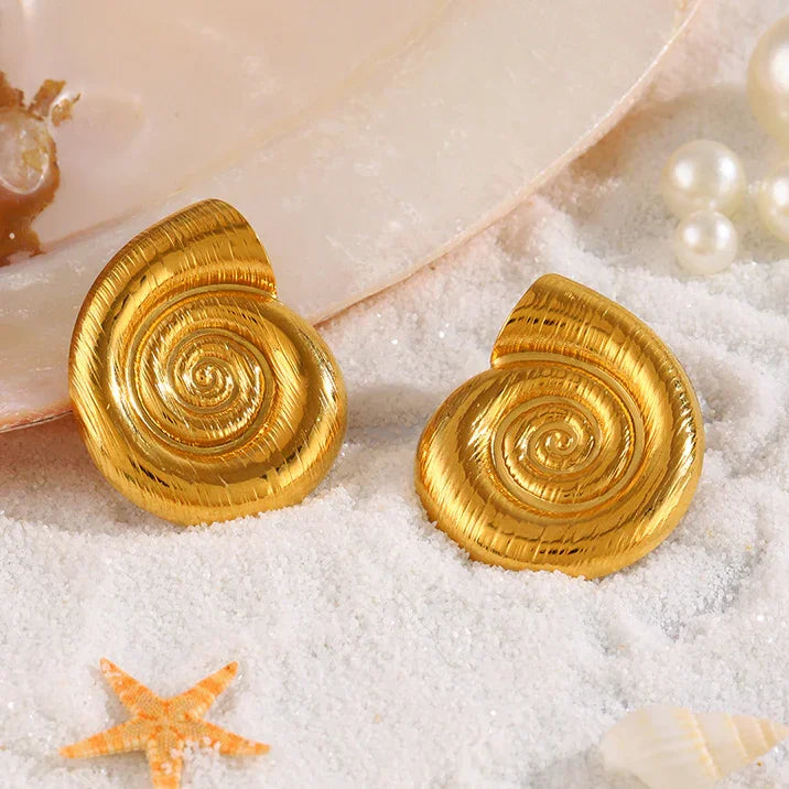 [Royal Vicky]Nauticia Gold Shell Earrings