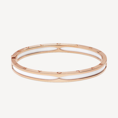 [Vicky]ZERO 1 PINK GOLD WITH WHITE CERAMIC BRACELET