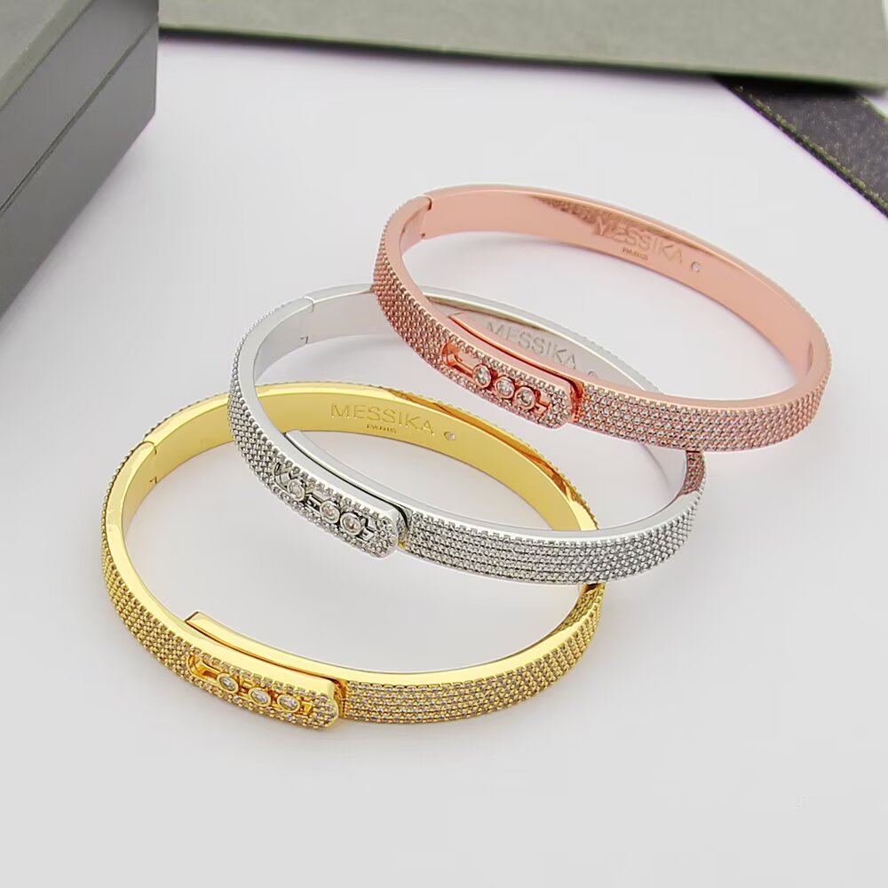 [Vicky]Move Noa Full Pavé Diamond Bangle Bracelet