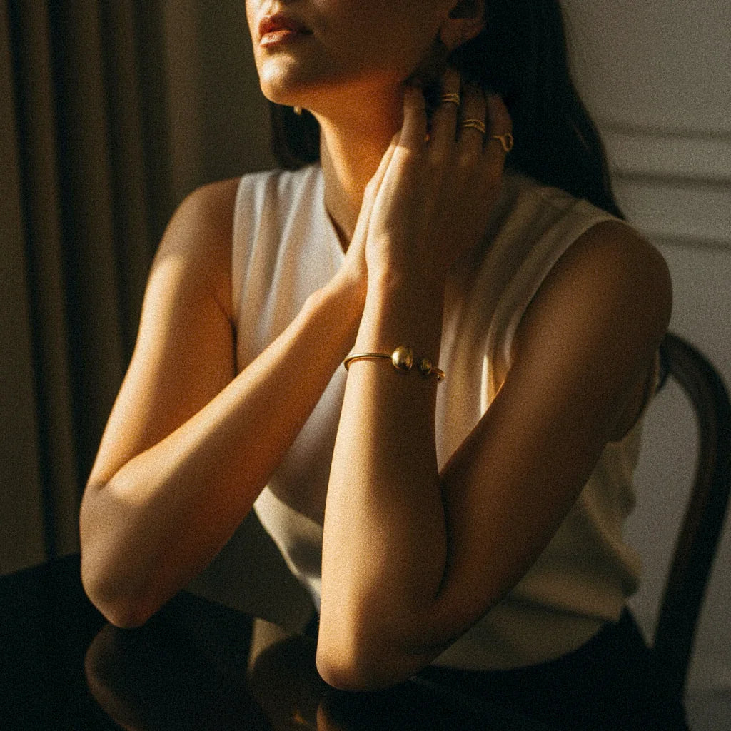 [Royal Vicky]Mallory Minimalist Gold Cuff
