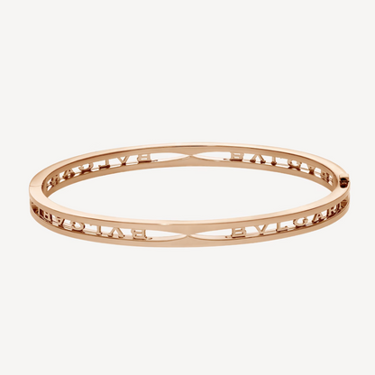 [Vicky]ZERO 1 SPIRAL LOGO PINK GOLD BRACELET